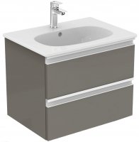 Ideal Standard Tesi Matt Dark Taupe 60cm 2 Drawer Vanity Unit