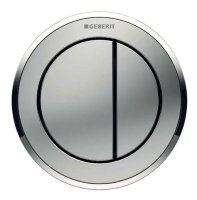 Geberit Type 10 Matt Chrome/Gloss Chrome Dual Flush Button For 8cm Concealed Cistern