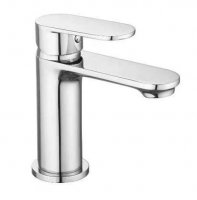 The White Space True Brassware Monobloc Basin Mixer with Sprung Plug Waste