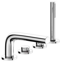 Keuco Edition 400 Bath Tub Mixer 4-Hole Bath Set Deck-Mounted Extension 220mm - Chrome