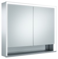 Keuco Royal Lumos 900 x 735 x 165mm Mirror Cabinet with Shelf - Anodised Silver
