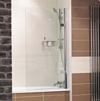 Roman Lumin8 Frameless Hinged Bath Screen Right Hand