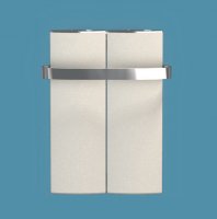 Bisque Lissett Towel Radiator - Nickel Look -590mm x 401mm