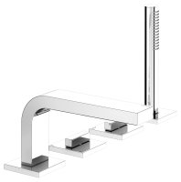 Keuco Edition 11 Bath Mixer 4-Hole Bath Set Deck-Mounted Extension 220mm - Chrome