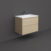 RAK Joy 80cm Scandinavian Oak Wall Hung Basin Unit