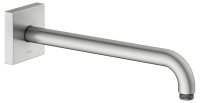 Keuco 300mm Wall-Mounted Shower Arm with Square Rosette Extension - Stainless Steel