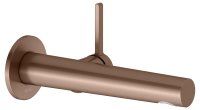 Keuco Edition 400 Single Lever Mixer Wall Mounted Extension 197mm - Brushed Red Gold