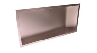 Scudo 600 x 300mm Inset Shower Niche - Brushed Bronze