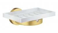 Smedbo Home Brushed Brass Soap Holder with Soap Dish