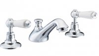 St James 3 Hole Basin Mixer with Pop Up Waste