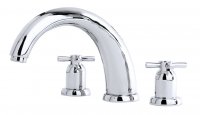 Perrin & Rowe 3Hole Deck Mounted Bath Filler with Crosshead Handles (3859)