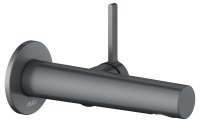 Keuco Edition 400 Single Lever Mixer Wall Mounted Extension 165mm - Brushed Black / Chrome