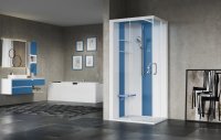 Novellini Skill A Hammam 100 x 80cm Multifunction Steam/Shower Cubicle with 2 Sliding Doors & 2 Fixed Panels (Corner Entry)