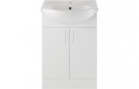 Purity Collection Visio 560mm Basin Unit & Basin - White Gloss