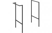 Purity Collection Statura Optional Frame with Integrated Towel Rail - Matt Black