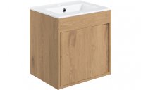 Purity Collection Elementi 510mm Wall Hung Unit Inc. Basin - Seville Oak
