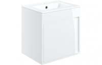 Purity Collection Elementi 510mm Wall Hung Unit Inc. Basin - White Gloss