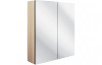 Purity Collection Textura 600mm 2 Door Mirrored Wall Unit - Matt Graphite Grey