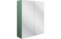 Purity Collection Belinda 600mm 2 Door Mirrored Wall Unit - Matt Sage Green