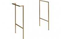 Purity Collection Statura Optional Frame with Integrated Towel Rail - Brushed Brass