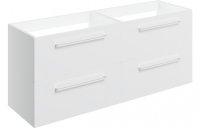 Purity Collection Volti 1180mm Wall Hung 2 Drawer Basin Unit Run (No Top) - White Gloss