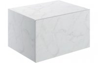 Purity Collection Naturel 600mm Wall Hung Storage Drawer - White Marble