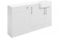 Purity Collection Aurora 1542mm Basin Toilet & 1 Door Unit Pack (LH) - White Gloss