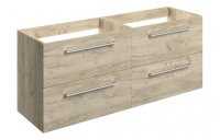 Purity Collection Volti 1180mm Wall Hung 2 Drawer Basin Unit Run (No Top) - Oak