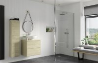 Purity Collection Icona 500mm Wetroom Panel & Floor-to-Ceiling Pole - Chrome