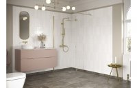 Purity Collection Icona Optional 300mm Wetroom Splash Panel - Brushed Brass