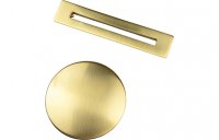 Purity Collection Floor Standing Bath Overflow & Waste Cover - Brushed Brass