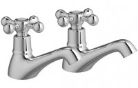 Purity Collection Sarno Bath Pillar Taps - Chrome