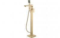 Purity Collection Bari Floor Standing Bath/Shower Mixer - Brushed Brass