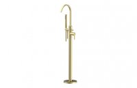 Purity Collection Etna Floor Standing Bath/Shower Mixer - Brushed Brass