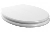 Purity Collection Chateau Soft Close Toilet Seat - Satin White Wood Effect
