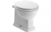Purity Collection Chateau Back To Wall Toilet & Satin White Wood Effect Seat