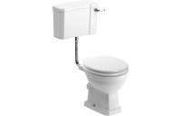 Purity Collection Chateau Low Level Toilet & Satin White Wood Effect Seat