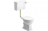 Purity Collection Chateau Low Level Toilet w/Brushed Brass Finish & Soft Close Seat