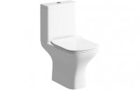 Purity Collection Forestglow Short Projection Close Coupled Open Back Toilet & Slim Soft Close Seat