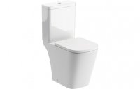 Purity Collection Linden Rimless Close Coupled Open Back Short Projection Toilet & Soft Close Seat