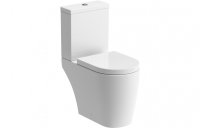 Purity Collection Verdant Rimless Close Coupled Open Back Toilet & Soft Close Seat