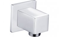 Purity Collection Square Wall Outlet Elbow - Chrome