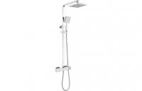 Purity Collection Orion Cool-Touch Thermostatic Mixer Shower w/Riser & Overhead Kit - Chrome