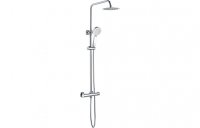 Purity Collection Carina Thermostatic Bar Mixer w/Riser & Overhead Kit - Chrome