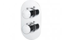 Purity Collection Cosmos Thermostatic Two Outlet Twin Shower Valve - Chrome