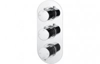 Purity Collection Cosmos Thermostatic Three Outlet Triple Shower Valve - Chrome