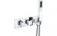Purity Collection Vega Thermostatic Two Outlet Shower Valve w/Handset - Chrome