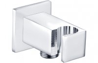 Purity Collection Handset Wall Bracket w/Wall Outlet - Square