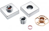 Purity Collection Exposed Shower Valve Fast Fitting Kit Square (Pair)