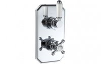 Purity Collection Hadley Traditional Lever Thermostatic Single Outlet Shower Valve - Chrome